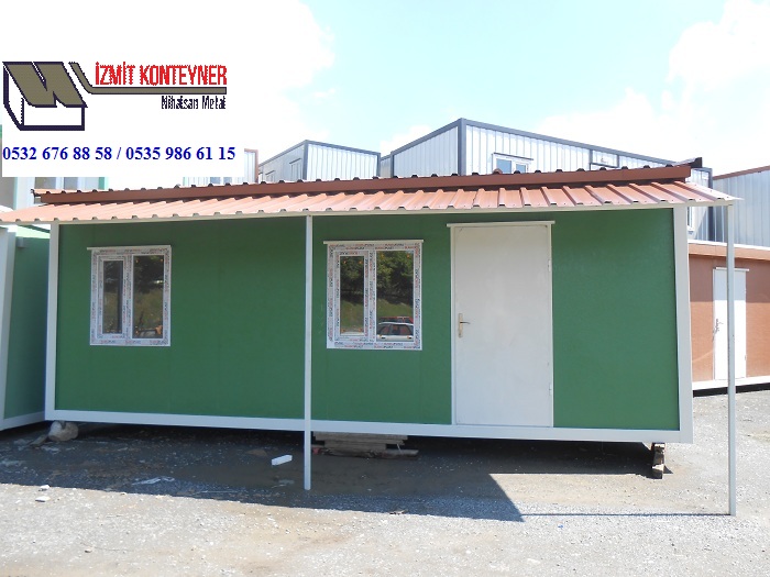 21 M² ÇATILI-SUNDURMALI- DIŞI BOYALI BETOPAN-İÇİ LAMİNA KONTEYNER/FULL