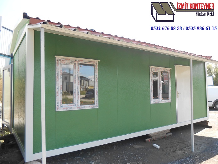 21 M² ÇATILI-SUNDURMALI- DIŞI BOYALI BETOPAN-İÇİ LAMİNA KONTEYNER/FULL